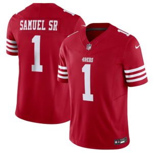 San Francisco 49ers #1 Deebo Samuel Red 2024 F.U.S.E. Vapor Untouchable Limited Stitched Jersey