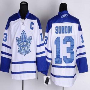 Maple Leafs #13 Mats Sundin White Third Stitched Jersey
