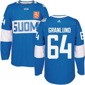 Team Finland #64 Mikael Granlund Blue 2016 World Cup Stitched Jersey