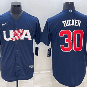 USA #30 Kyle Tucker 2023 Navy World Classic Stitched Jersey