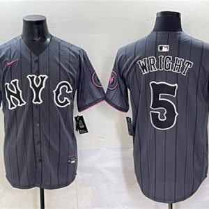 New York Mets #5 David Wright Navy City Connect Stitched Jersey
