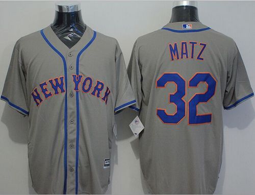 Mets #32 Steven Matz Grey New Cool Base Stitched Jersey