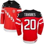 Olympic CA. #20 John Tavares Red 100th Anniversary Stitched Jersey