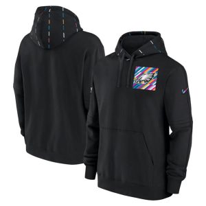 Philadelphia Eagles Black 2023 Crucial Catch Club Pullover Hoodie