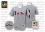 Mitchell And Ness 1950 Phillies #1 Richie Ashburn Grey Stitched Jersey