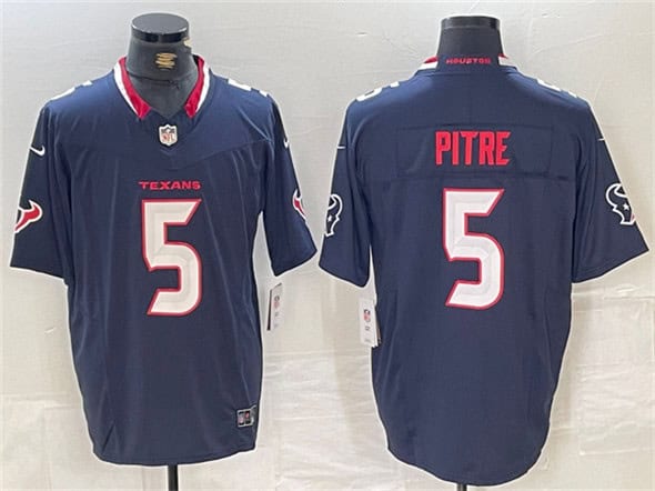 Houston Texans #5 Jalen Pitre Navy F.U.S.E. Vapor Limited Stitched Jersey