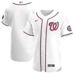 Washington Nationals White Stitched Flex Base Jersey