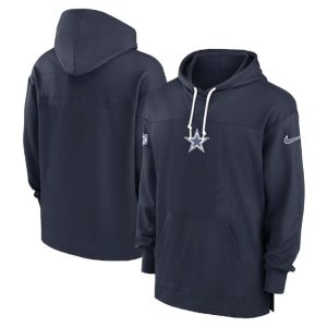 Dallas Cowboys Navy Performance Pullover Hoodie