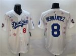 Los Angeles Dodgers #8 Enrique Hernandez White 2025 Tokyo Series Limited Stitched Jersey