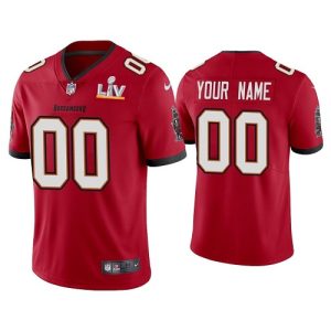 Tampa Bay Buccaneers Customized Custom Red 2021 Super Bowl LV Limited Stitched Jersey