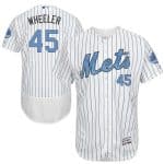 Mets #45 Zack Wheeler White(Blue Strip) Flexbase Authentic Collection 2016 Father's Day Stitched Jersey
