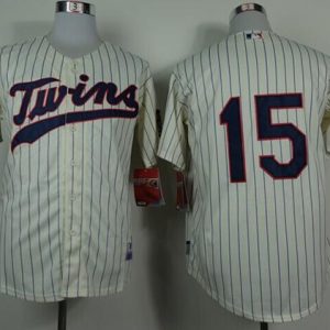 Twins #15 Glen Perkins Cream Cool Base Stitched Jersey
