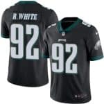 Eagles #92 Reggie White Black Stitched Limited Rush Nike Jersey