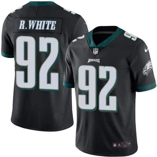 Eagles #92 Reggie White Black Stitched Limited Rush Nike Jersey