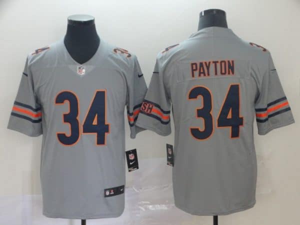 Chicago Bears #34 Walter Payton Silver Inverted Legend Stitched Jersey