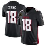 Atlanta Falcons #18 Kirk Cousins Black 2024 F.U.S.E With 4-Star C Patch Vapor Untouchable Limited Stitched Jersey