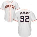 Houston Astros #92 Yordan Alvarez White Cool Base Stitched Jersey