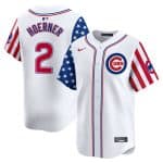 Chicago Cubs #2 Nico Hoerner White 2024 Independence Day Vapor Limited Stitched Jersey