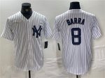 New York Yankees #8 Yogi Berra White Cool Base Stitched Jersey