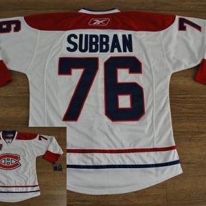 Canadiens #76 PK Subban Stitched White Heritage Classic Style Jersey