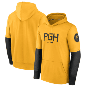 Pittsburgh Pirates Gold 2023 City Connect Therma Performance Pullover Hoodie