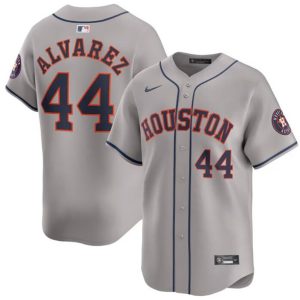 Houston Astros #44 Yordan Alvarez Gray 2024 Away Limited Stitched Jersey