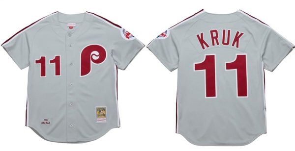 Philadelphia Phillies #11 John Kruk Grey 1989 Stitched Jersey