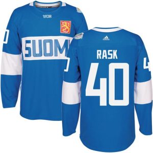 Team Finland #40 Tuukka Rask Blue 2016 World Cup Stitched Jersey
