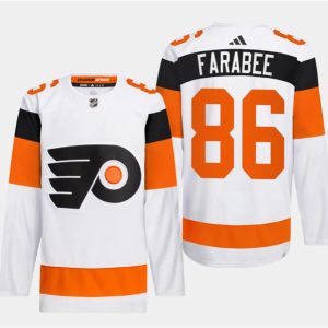Philadelphia Flyers #86 Joel Farabee White 2024 Stadium Series Stitched Jersey