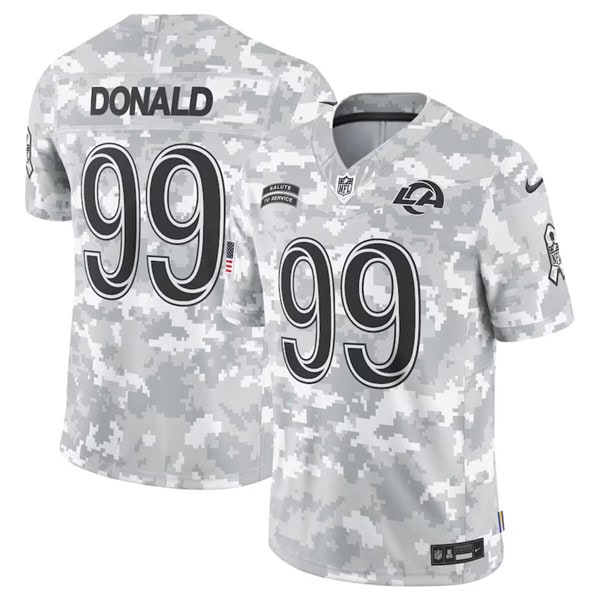 Los Angeles Rams #99 Aaron Donald Arctic Camo 2024 F.U.S.E. Salute To Service Limited Stitched Jersey