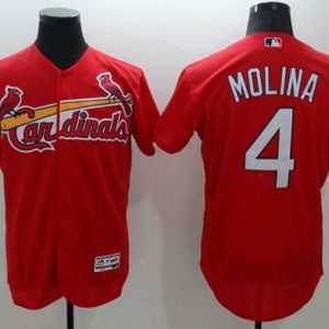 Cardinals #4 Yadier Molina Red Flexbase Authentic Collection Stitched Jersey