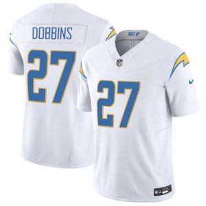 Los Angeles Chargers #27 J.K. Dobbins White 2024 F.U.S.E. Vapor Limited Stitched Jersey