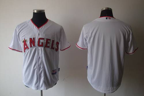 Angels Of Anaheim Blank White Cool Base Stitched Jersey
