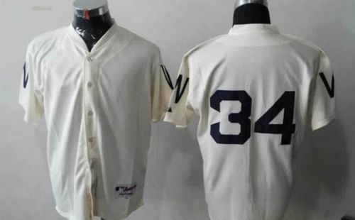 Nationals #34 Bryce Harper Cream 1924 Turn Back The Clock Stitched Jersey