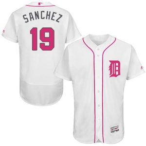 Tigers #19 Anibal Sanchez White Flexbase Authentic Collection 2016 Mother's Day Stitched Jersey