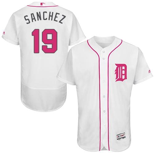 Tigers #19 Anibal Sanchez White Flexbase Authentic Collection 2016 Mother's Day Stitched Jersey