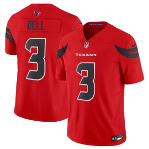 Houston Texans #3 Tank Dell Red 2024 Alternate F.U.S.E Vapor Stitched Jersey