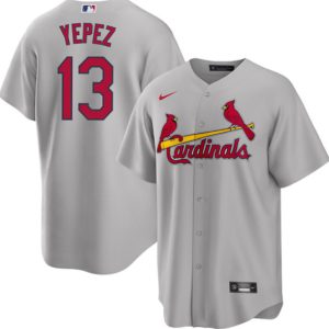 St. Louis Cardinals #13 Juan Yepez Gray Cool Base Stitched Jersey