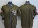 Yankees Blank Green Salute To Service Stitched Jersey