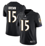 Baltimore Ravens #15 Marquise Brown Black Vapor Untouchable Limited Jersey
