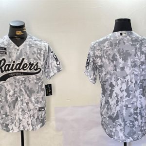 Las Vegas Raiders Blank 2024 Arctic Camo Salute To Service Stitched Jersey