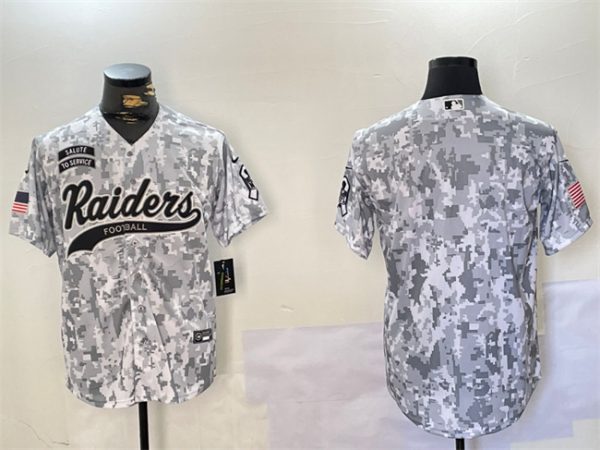 Las Vegas Raiders Blank 2024 Arctic Camo Salute To Service Stitched Jersey