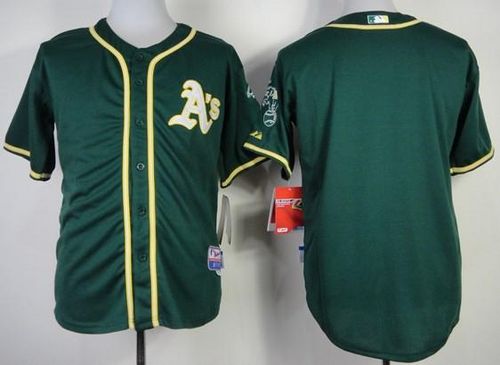 Athletics Blank Green Cool Base Stitched Jersey