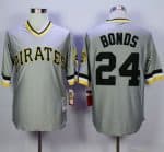 Mitchell And Ness Pirates #24 Barry Bonds Grey Throwback Stitched Jersey