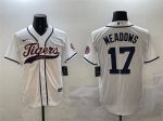Detroit Tigers #17 Parker Meadows White With Patch Cool Base Stitched Jersey