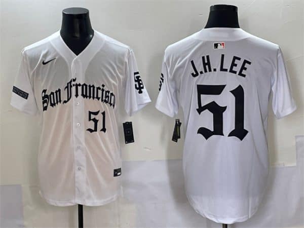 San Francisco Giants #51 Jung Hoo Lee White 'Gothic Fog Edition' Vapor Premier Limited Stitched Jersey