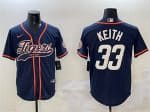 Detroit Tigers #33 Colt Keith Navy With Patch Cool Base Stitched Jersey