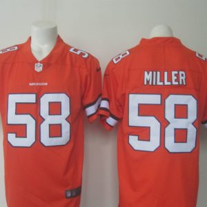 Broncos #58 Von Miller Orange Limited Rush Stitched Nike Jersey
