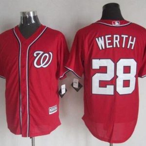 Nationals #28 Jayson Werth Red New Cool Base Stitched Jersey
