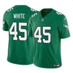 Philadelphia Eagles #45 Devin White Green 2023 F.U.S.E Throwback Vapor Untouchable Limited Stitched Jersey